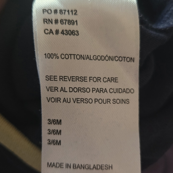 Gen2, 3 Piece Onsie Set. US Navy Academy🏈 -Size 3-6 Mos EUC - Picture 6 of 6